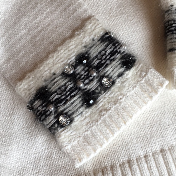 WHBM jewel & pearl detail cowl sweater - Picture 10 of 10